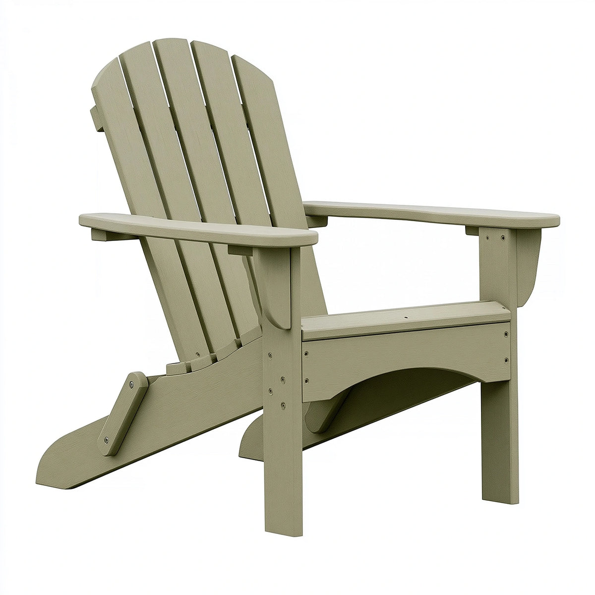 Adirondackstuhl 79 x 83 x 95 cm Kunststoff Salbeigrün für Garten mit breiten Armlehnen