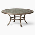 Runder Gartentisch 122 cm Metall Bronze ornamentiert