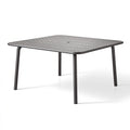 Gartentisch 160 x 90 x 74 cm Metall Anthrazit - rechteckiger Outdoor Esstisch mit Lattenplatte