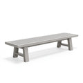Gartenbank 180 cm Holz Grau Lattenbank mit geradlinigem Design