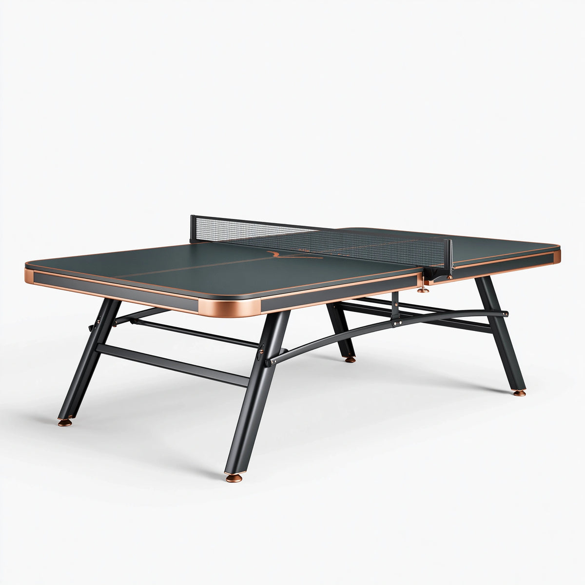 Tischtennistisch 274 x 152 x 76 cm mit Metallgestell Schwarz Kupfer für Innenräume