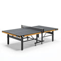 Tischtennisplatte 274 x 152.5 x 76 cm Schwarz Naturholz mit Stahlgestell klappbar