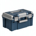 Werkzeugkoffer 50 x 28 x 25 cm Kunststoff Blau Grau mit Tragegriff
